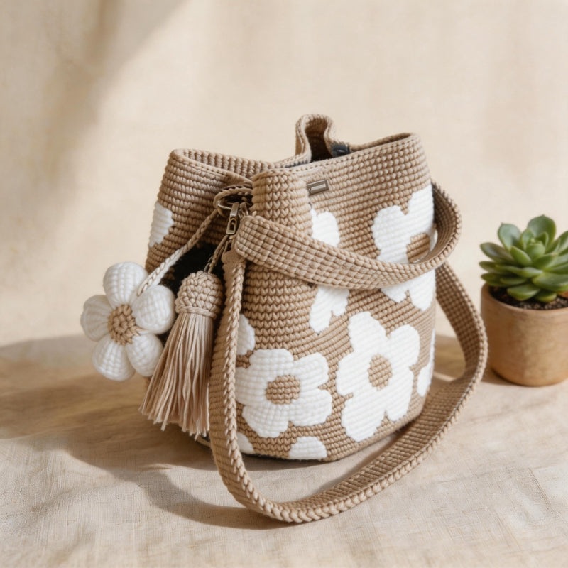 DIY Handmade Crochet Flower Tote Bag 🌼✨