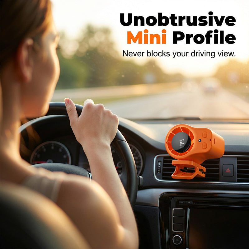 🚗 Enjoy a cool driving experience — Portable LED car fan (with smart display) — Cash on delivery available 💨🌬️
