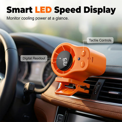 🚗 Enjoy a cool driving experience — Portable LED car fan (with smart display) — Cash on delivery available 💨🌬️