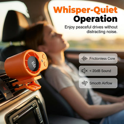 🚗 Enjoy a cool driving experience — Portable LED car fan (with smart display) — Cash on delivery available 💨🌬️